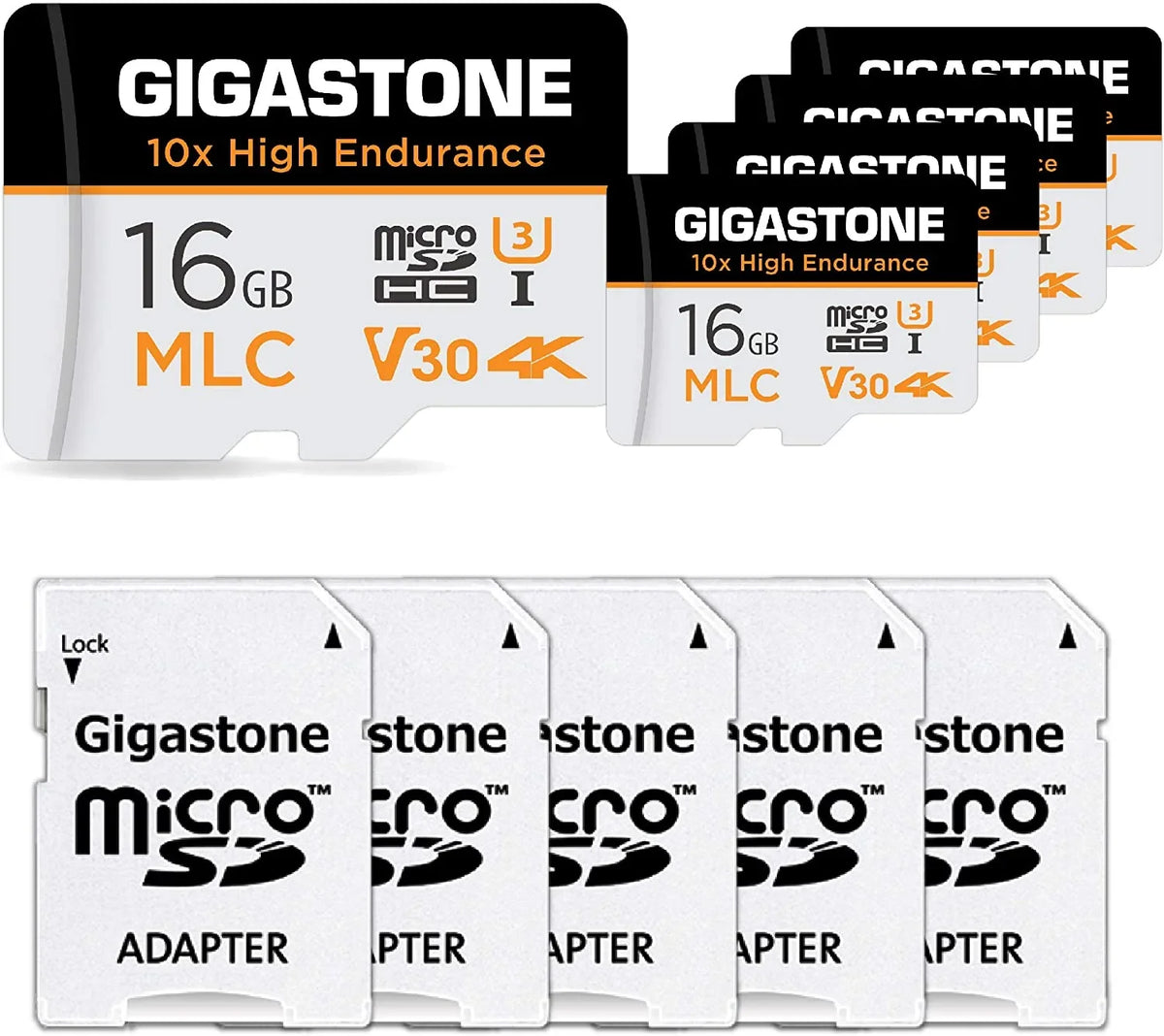 Cam, Video Security 16GB High Giga Endurance] [10x Dash , ro Recording, 5-Pack 4K Industrial Cam,