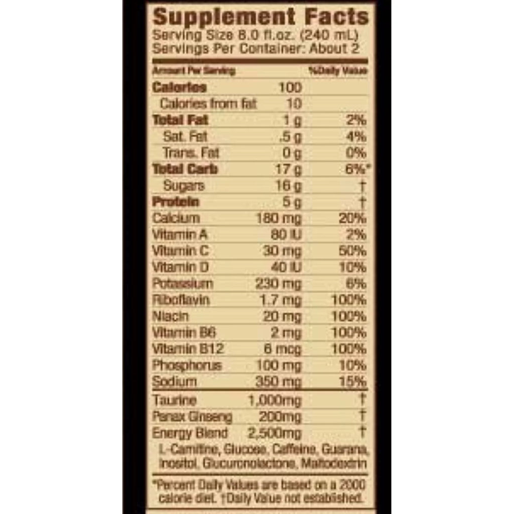 15Fl Java Of Oz Monster Energy 8) - Irish + Blend - Coffee (Pack