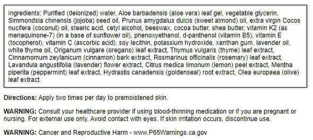 4 Vitamin Swanson oz Cream with 2 Cream K fl Pack Menaquinone-7