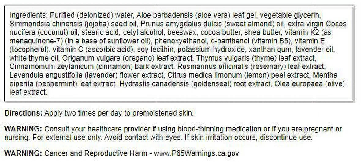 4 Vitamin Swanson oz Cream with 2 Cream K fl Pack Menaquinone-7
