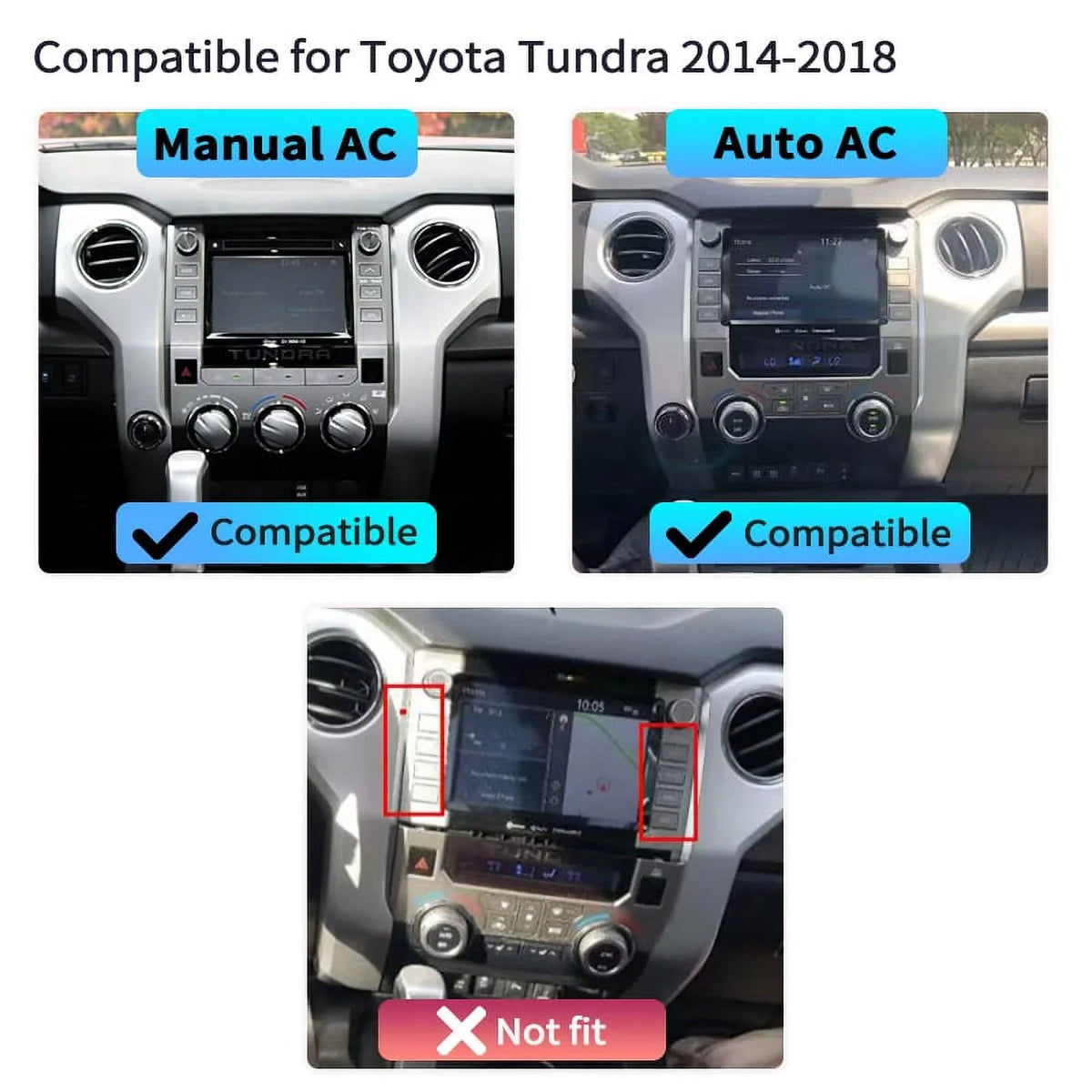 Multimedia Android Car Carplay Tundra Head Unit Auto 2014-2020 Radio , Player For 12.1 Stereo Car 4GB+64GB Toyota Inch , Built-in Android