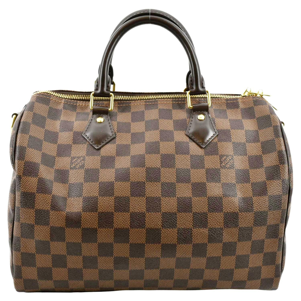 Brown Shoulder Pre-owned Bandouliere Damier Speedy Bag 30 Ebene
