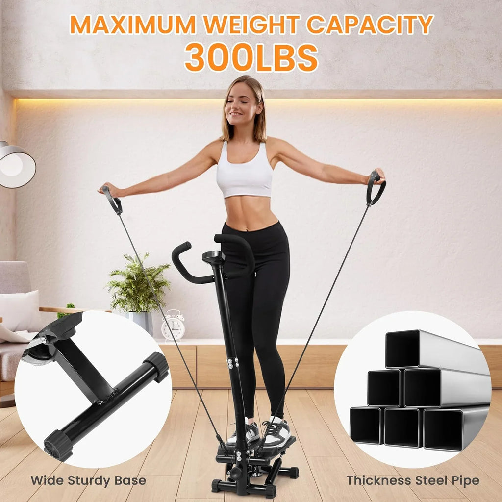 Stepping Mini Resistance Handle Bands, Stair Without Stepper Fitness Signature with Stepper with Adjustable Machine or