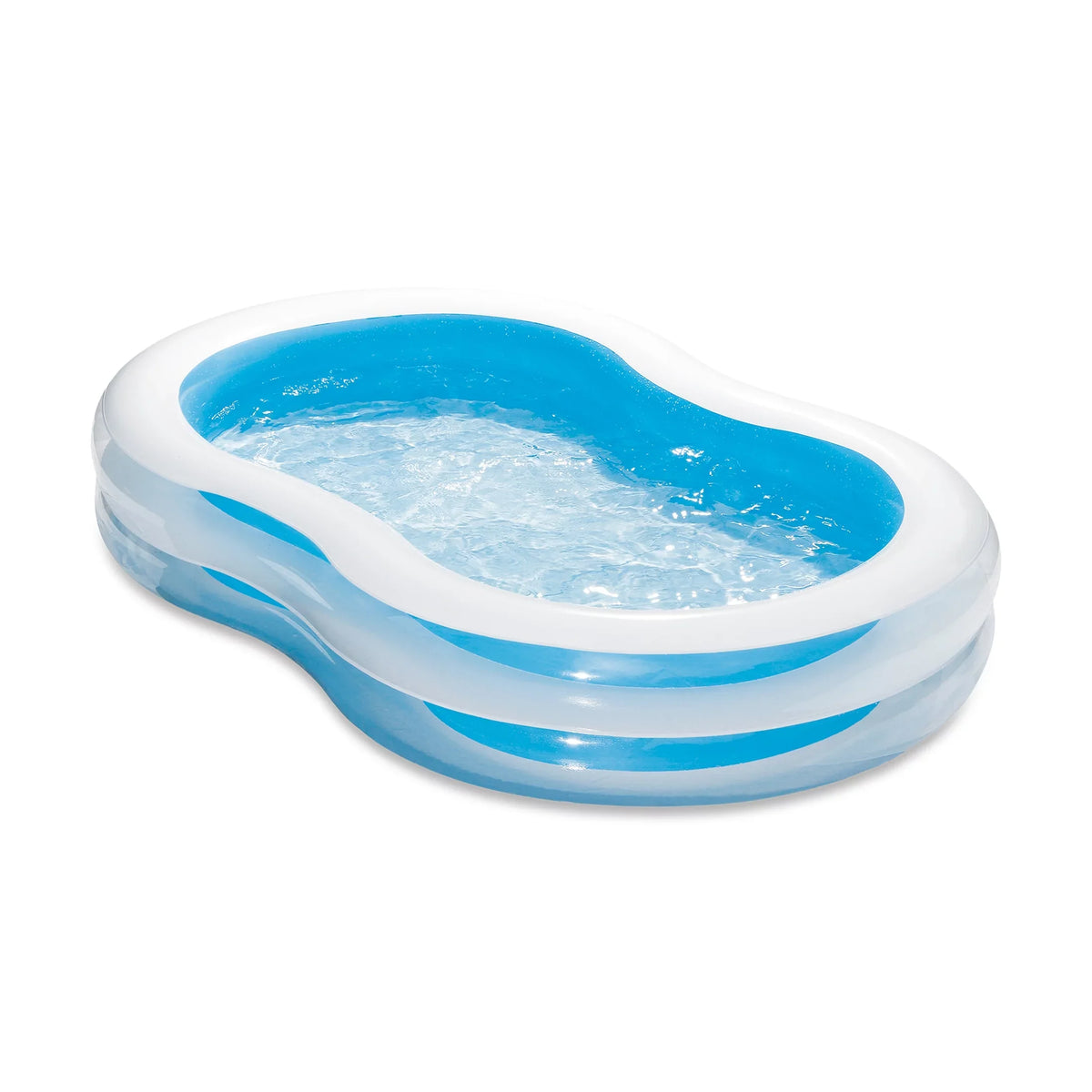 Lagoon Inflatable Unisex Pool, Play 3+, Ages Family Sidewalls, Transparent Day 8-shaped,