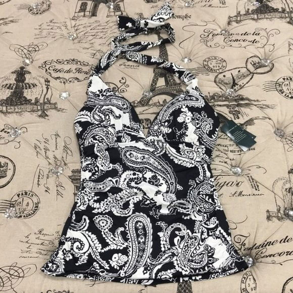 Ralph Tankini Swim Tummy-Control Top, Lauren 10 Halter