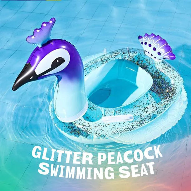 Alin Raft Swimming Party for Moisture Designed Inflatable Decorative Peacock Float Kids Inch Glitter Toys Beach Valves Fast Summer Game with Pool | Lounge Pool 48