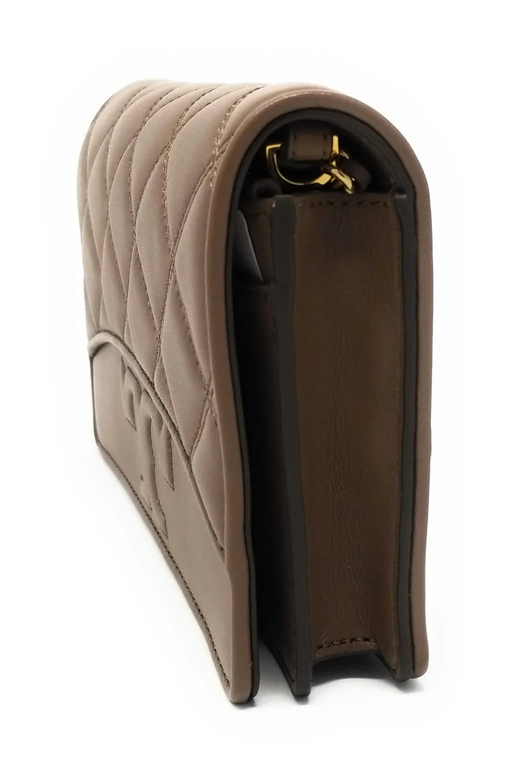 Savannah Flat Taupe) Tory Womens Chain Burch Wallet (Classic