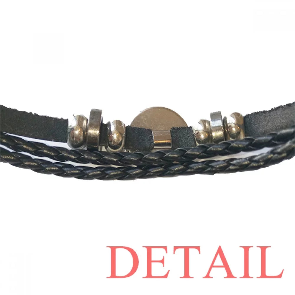 Sweet Cup Rope Leather Wristband Braided Cherry Ice Woven Bracelet Conical