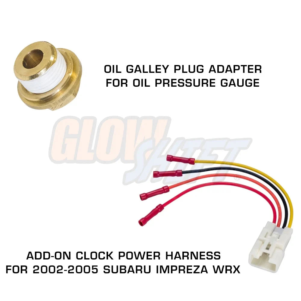 Impreza Subaru 7 with Tinted Triple Fiberglass 2002-2007 Color Package Gauge GS5 Set Gauge Dashboard GlowShift