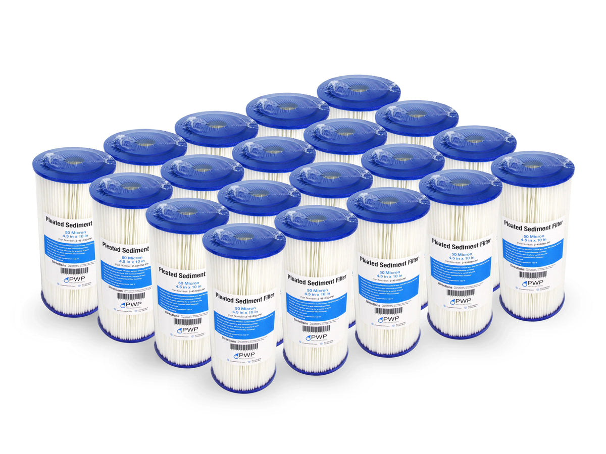 Poly Filter Moisture Micron 50 Cartridge 20 Pack 10x4.5" Pleated