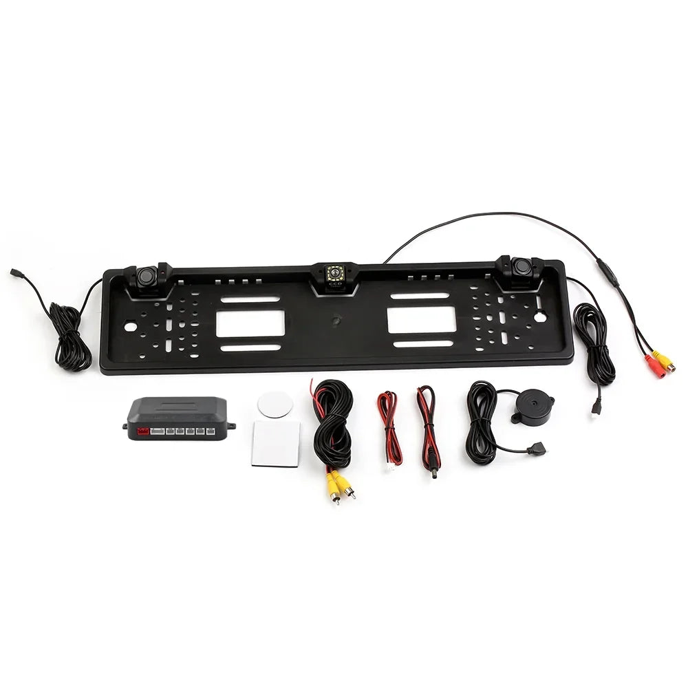 12 Reversing Frame Camera Rear Sensor System Plate License European Backup with View Camera Parking