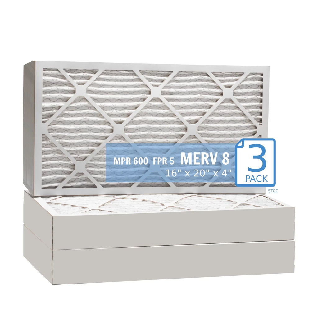 Extended 8, (3 Pack) Air 40 Hi-E Surface Filter, Purolator Mechanical 16x20x4, Pleated