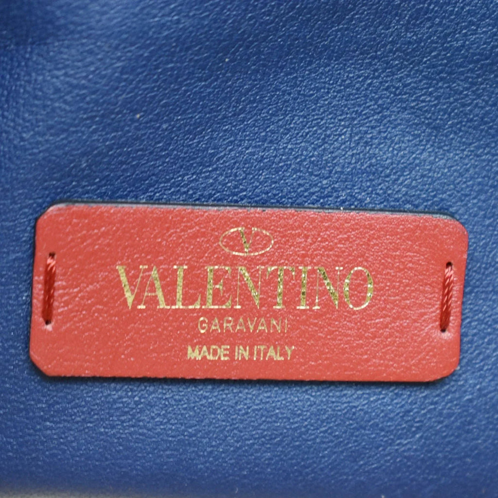 Bag Blue Pre-owned Leather Suede Trimmed 550620 Ophidia Bucket Mini