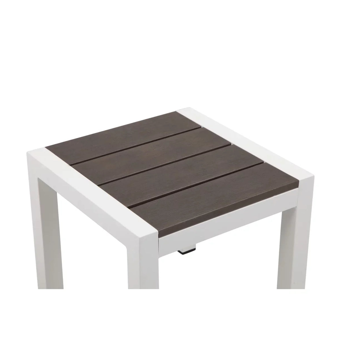Smooth Frame- Side Gray Josh Polyresin Sherpi Saltoro Planks, 18 End Table, Inch Aluminum