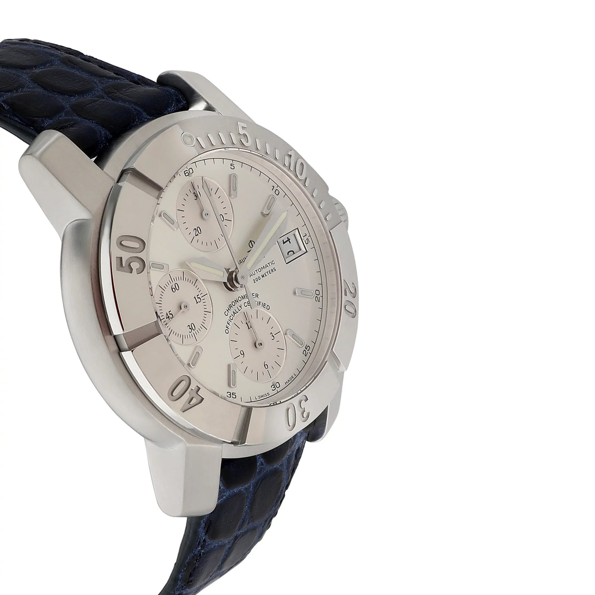 Stainless Watch Pre-Owned & Mercier Capeland in Chrono Men's 65366 Steel Baume