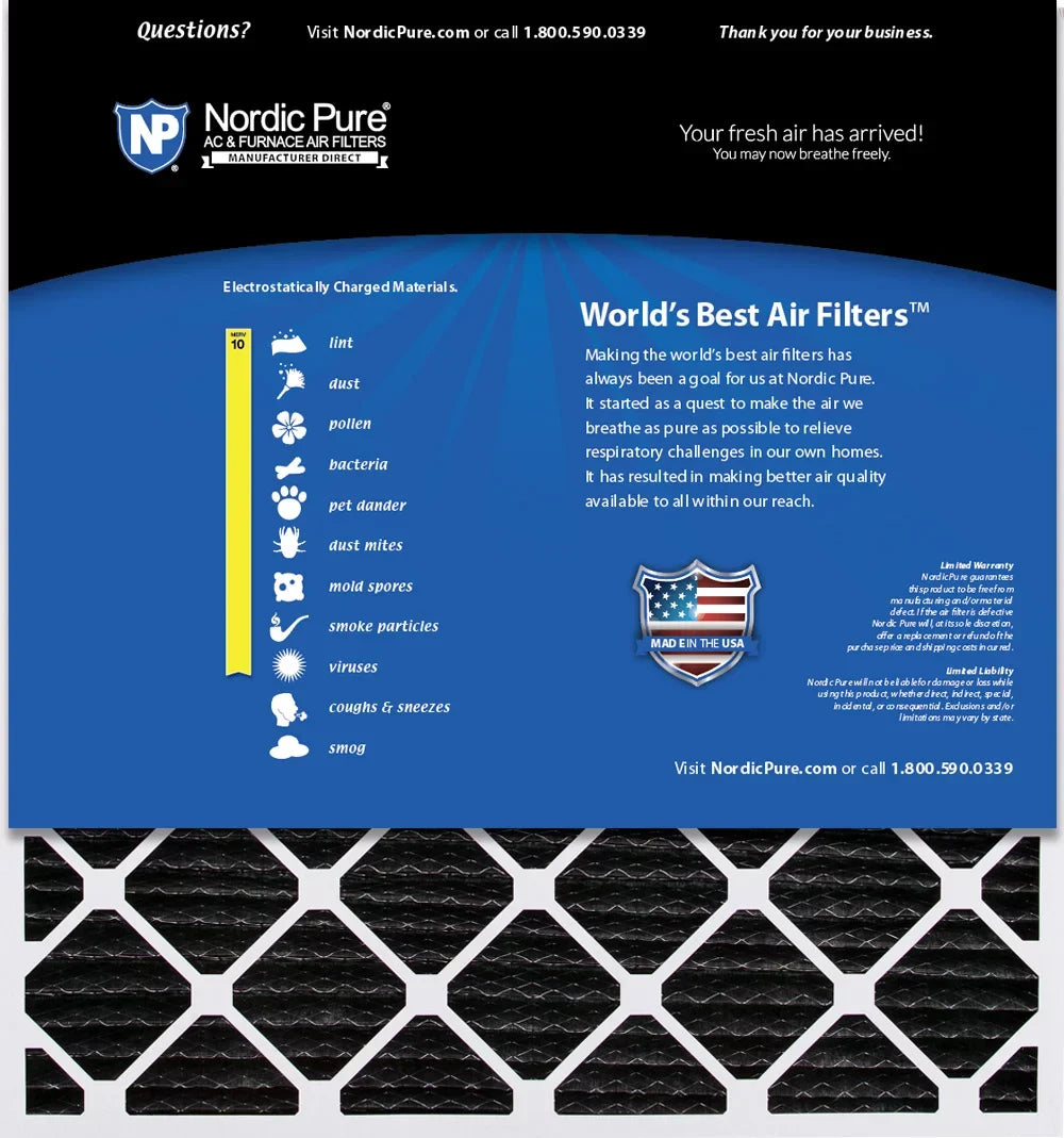 Furnace 10 3 Pleated Geothermal Carbon Plus Pack 30x36x2 Filters