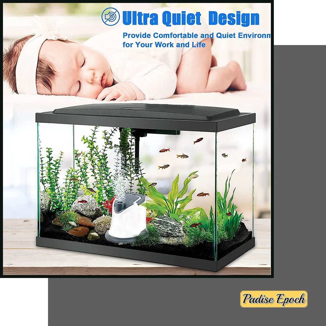 110W Garden Quiet Aquarium Suction 1320GPH Submersible | | Tank Power for Fountain Pool 6ft Shield Fish | with Pond Cord 5000L/H Bottom Adjustable | Moisturefall | Pump: Hydroponics Moisture