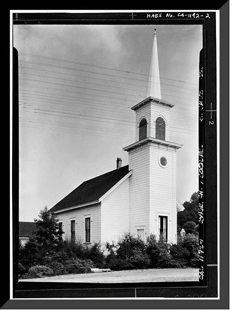 Framed County, x Church, Santa 17-7/8" 2, Cruz 21-7/8" - Soquel, Congregational Historic Print,