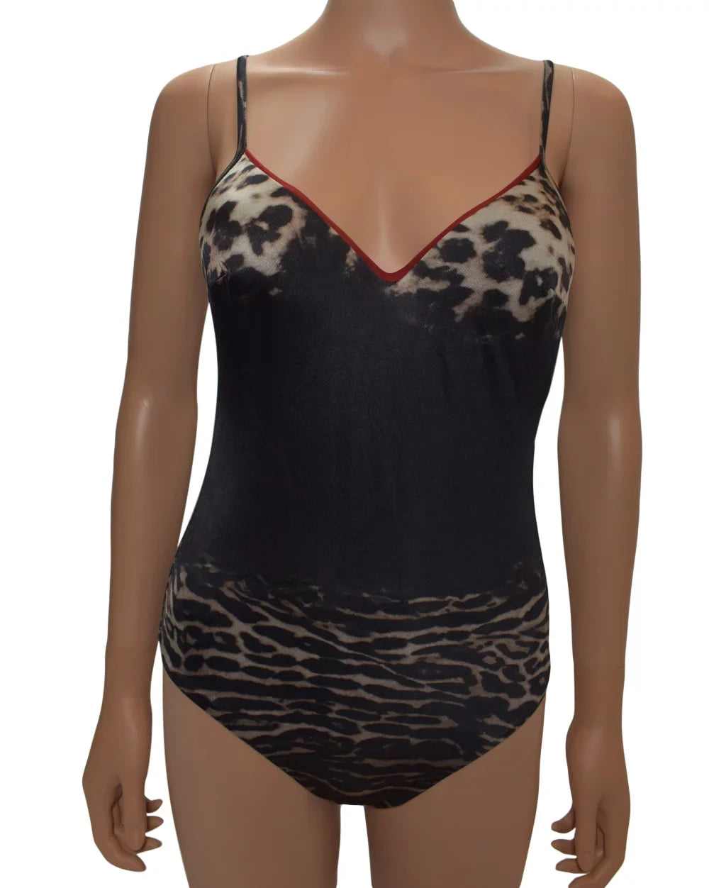 La Leopard Perla Swimsuit Piece One 6 Underwire Brown Padded