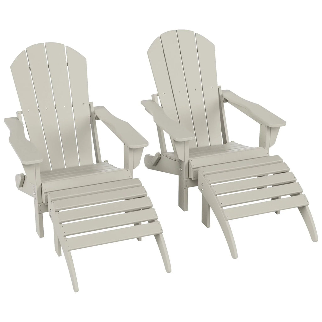 '- Conversation Outdoor Sand Laguna Set All Climatic Polytrends Chair (4-Piece) Patio Poly Adirondack