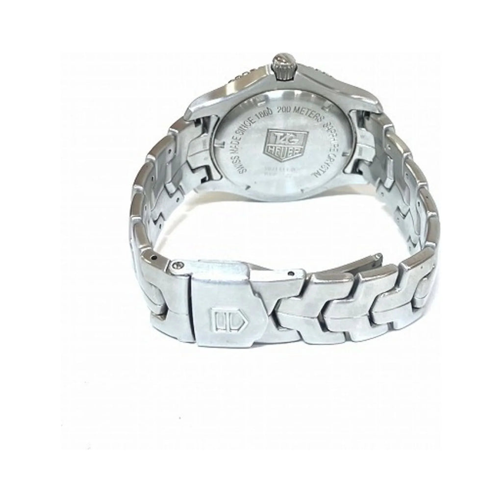 Dial WJ1111 Tag Pre-Owned Silver Quartz Link Heuer Men's Date (Good) Watch