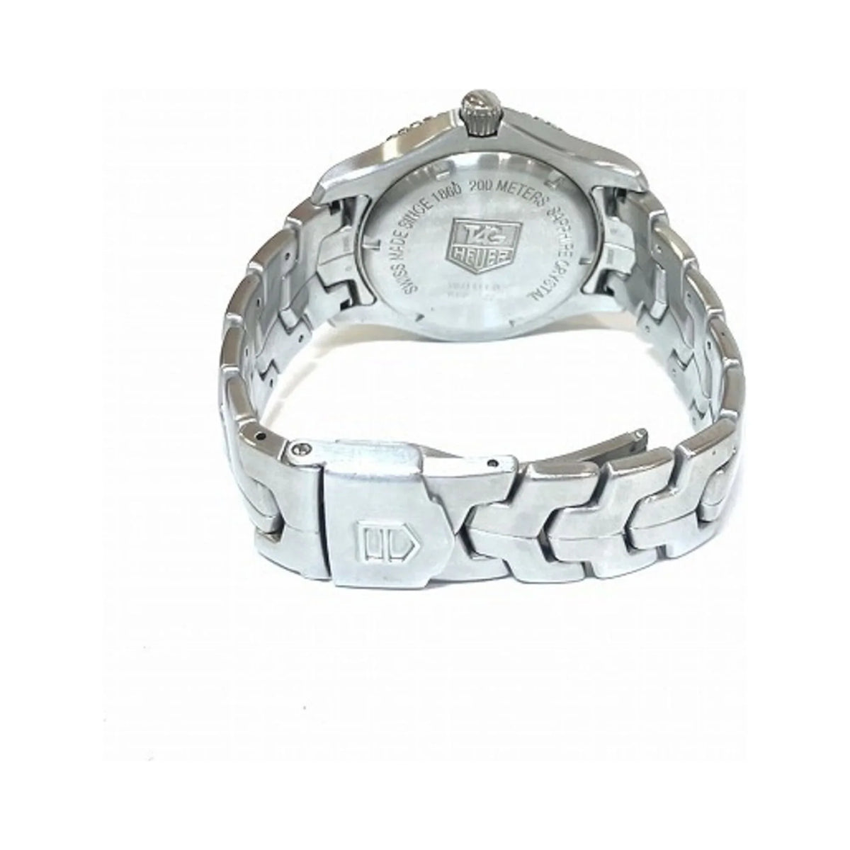 Dial WJ1111 Tag Pre-Owned Silver Quartz Link Heuer Men's Date (Good) Watch