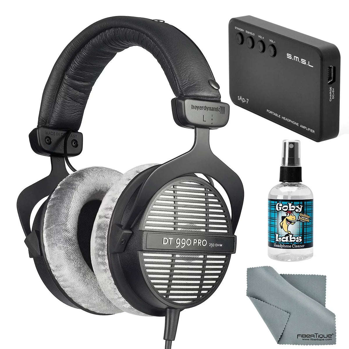 Fibertique Cloth Beyerdynamic + Headphones Ohm Bundle Cleaner 250 with + 990 Amplifier