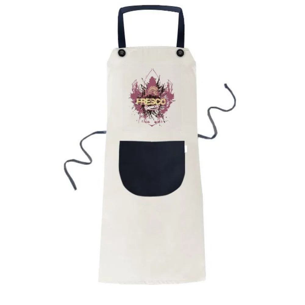 Adjustable Fresco Street Art Linen Pinafore Apron Bib Cotton Kitchen Fish Pocket Graffiti