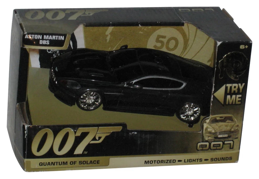 Motorized Car 007 & Aston Sounds State (Quantum Bond James Martin Lights of (1990) Toy Black - Solace)