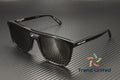 001 Rectangular Black Acetate 455 56mm Squared Men's Sunglasses