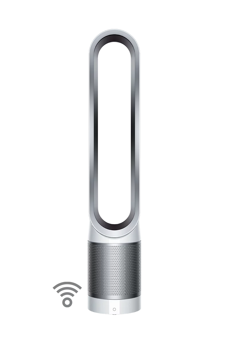 Connected Refurbished Dyson Fan | Tower TP02 WiFi Cool Pure White/Silver | Purifier Air Link