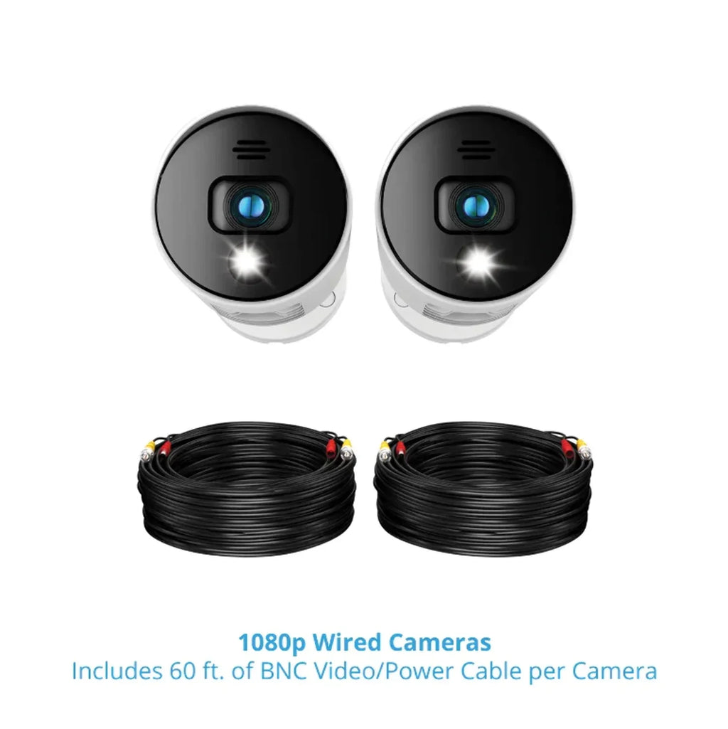 with Wired 2 Sirens Restored Premium Pack Owl (Refurbished) Add Cameras 1080p - On White Audio Alerts Spotlight - and Night