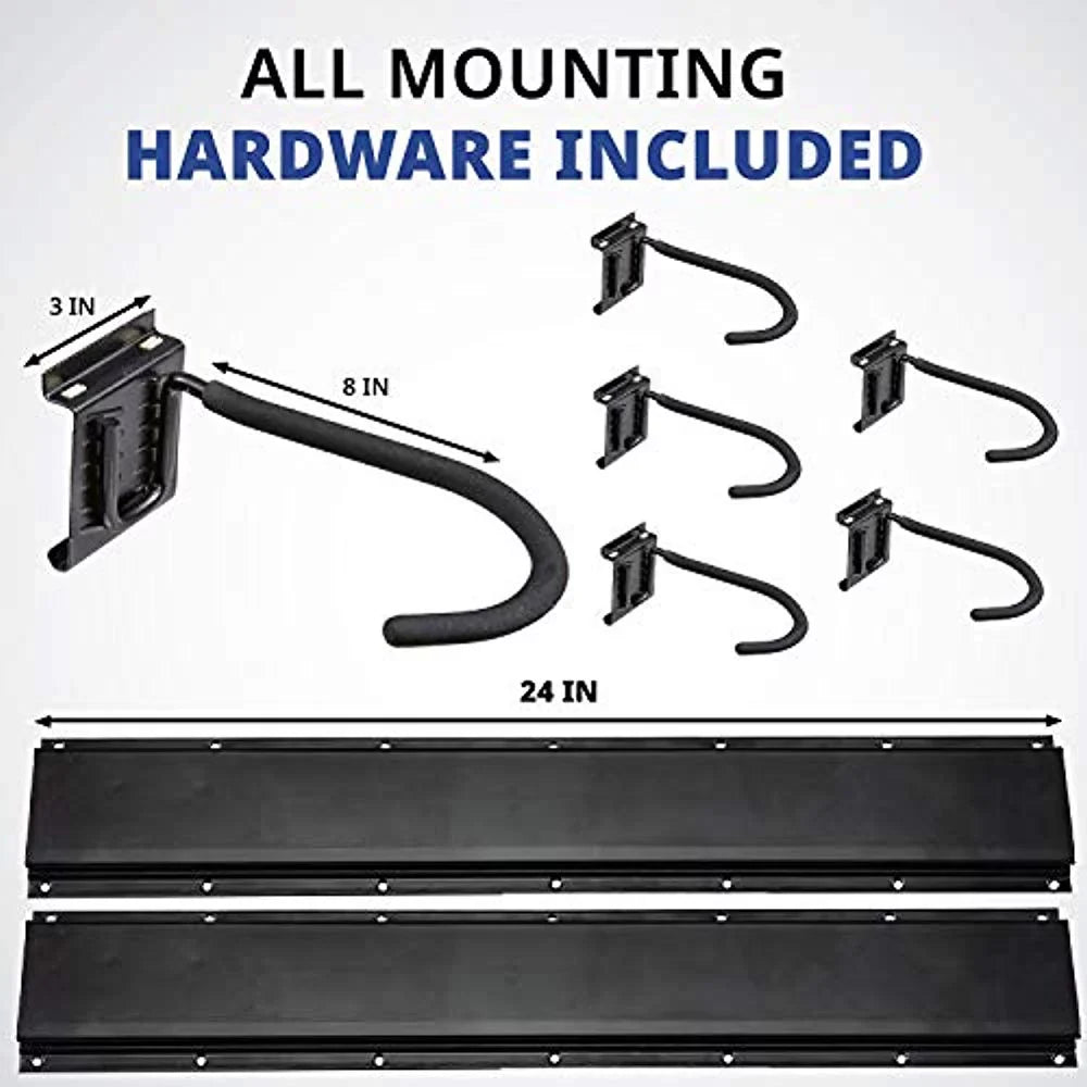 with Wall Garage Bike Rack Adjustable Storage Hanger RaxGo Mount Bicycle 6 Hooks