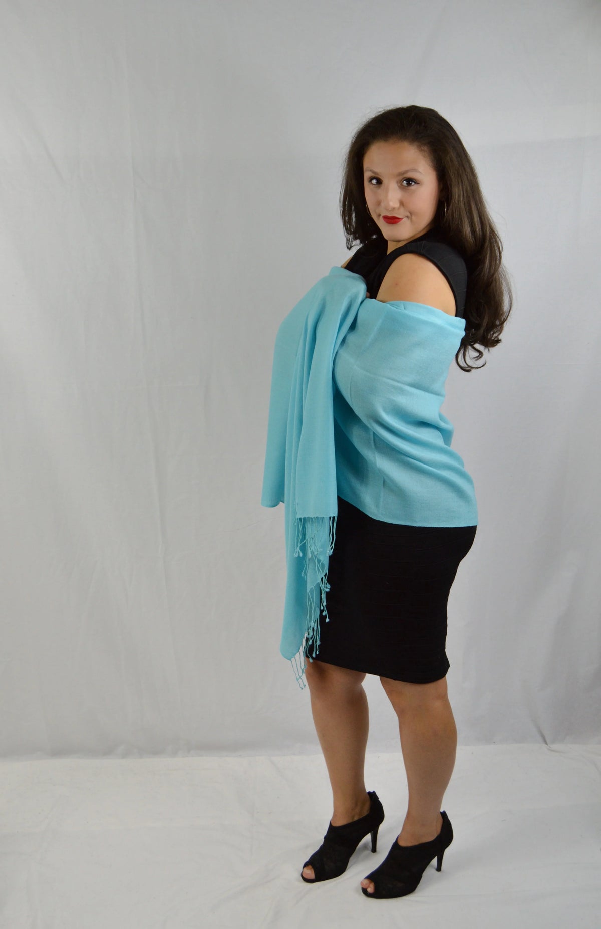 Fancy Regular (Tiffany Shawl/Evening Pashmina Shawl/Light Shawl/Scarf/Scarves Shawl/Moisture Shawl) Shawl/Pashmina Blue Shawl/Summer weight Shawl/Sheer