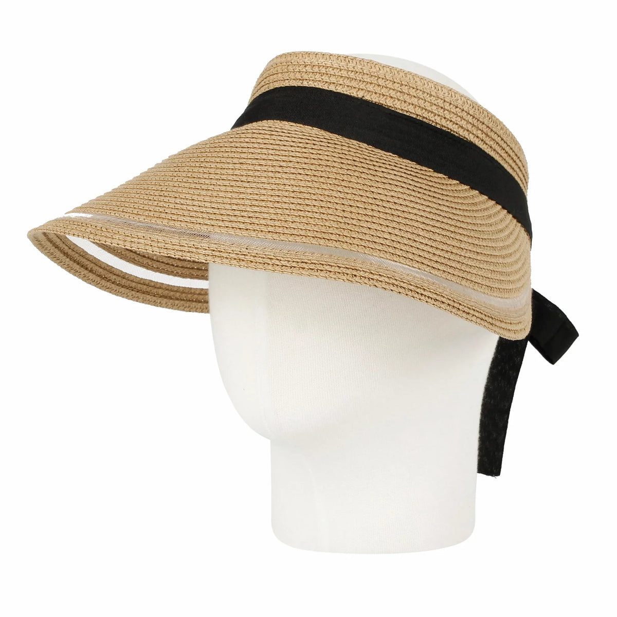 Packable Womens Sun (Beige) Hat Beach SLV1280 Brim Wide Summer Visor