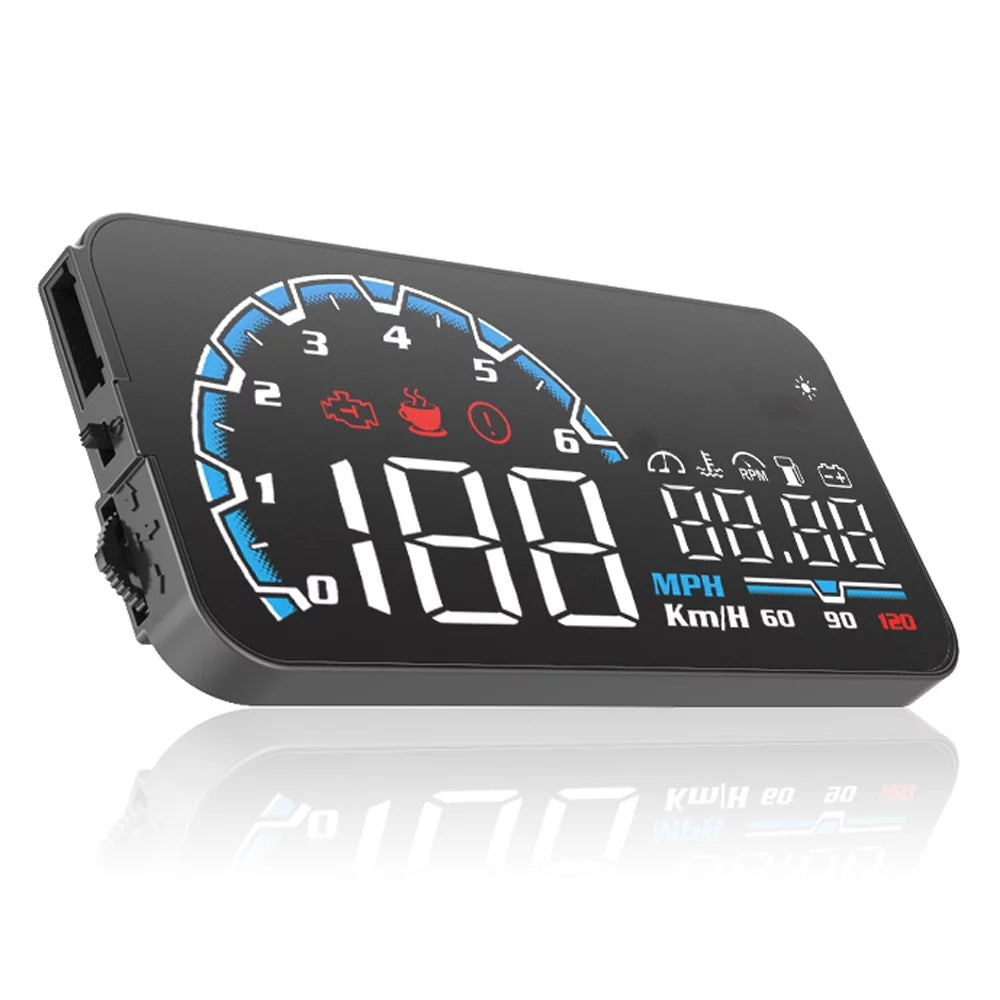 Optimize and Oil Gauge, , Performance Driving Moisture Voltage ， Display Time Projector, Total Consumption Up Apexeon with Car Driving Speedometer Temperature Head Your Digital