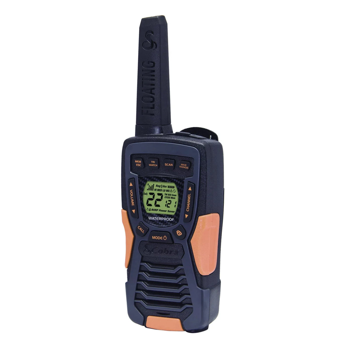 Talkies ACXT1037R- 37-mile (2-Pack) Two-Way Cobra Range Radios Rechargeable Walkie Floating, -