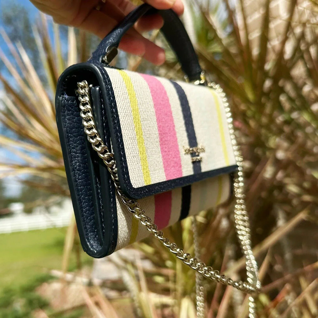 Handle Top Canvas Color Stripe Roulette Stripe Kate Spade Multi Crossbody