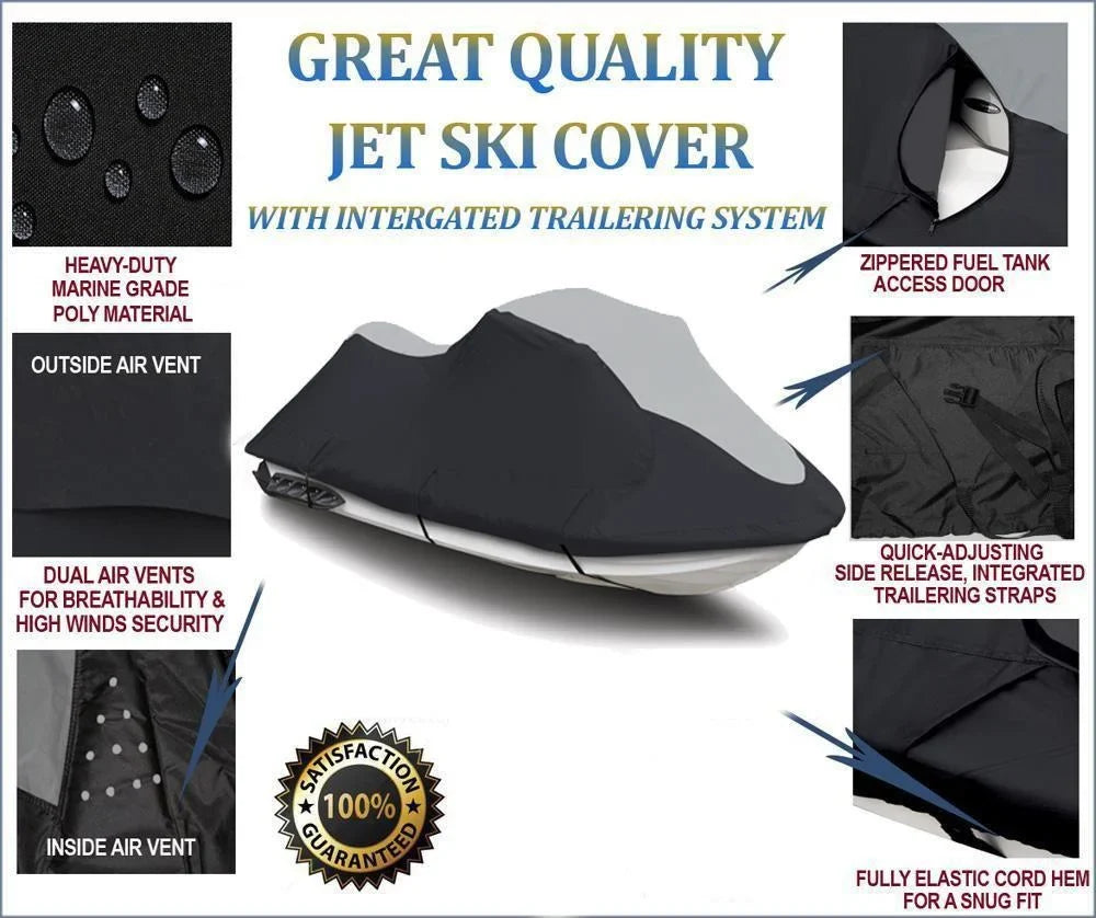 WaveRunner Shield - Moisturecraft for Jet Shield Ski Black/Grey Fits Deluxe Yamaha 2007-2014