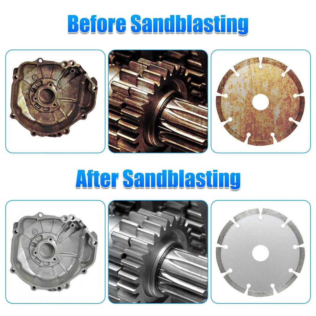 Sand Sandblaster with Gun Nozzle 4 Sandblasting Kit Abrasive Blaster Air Ceramic