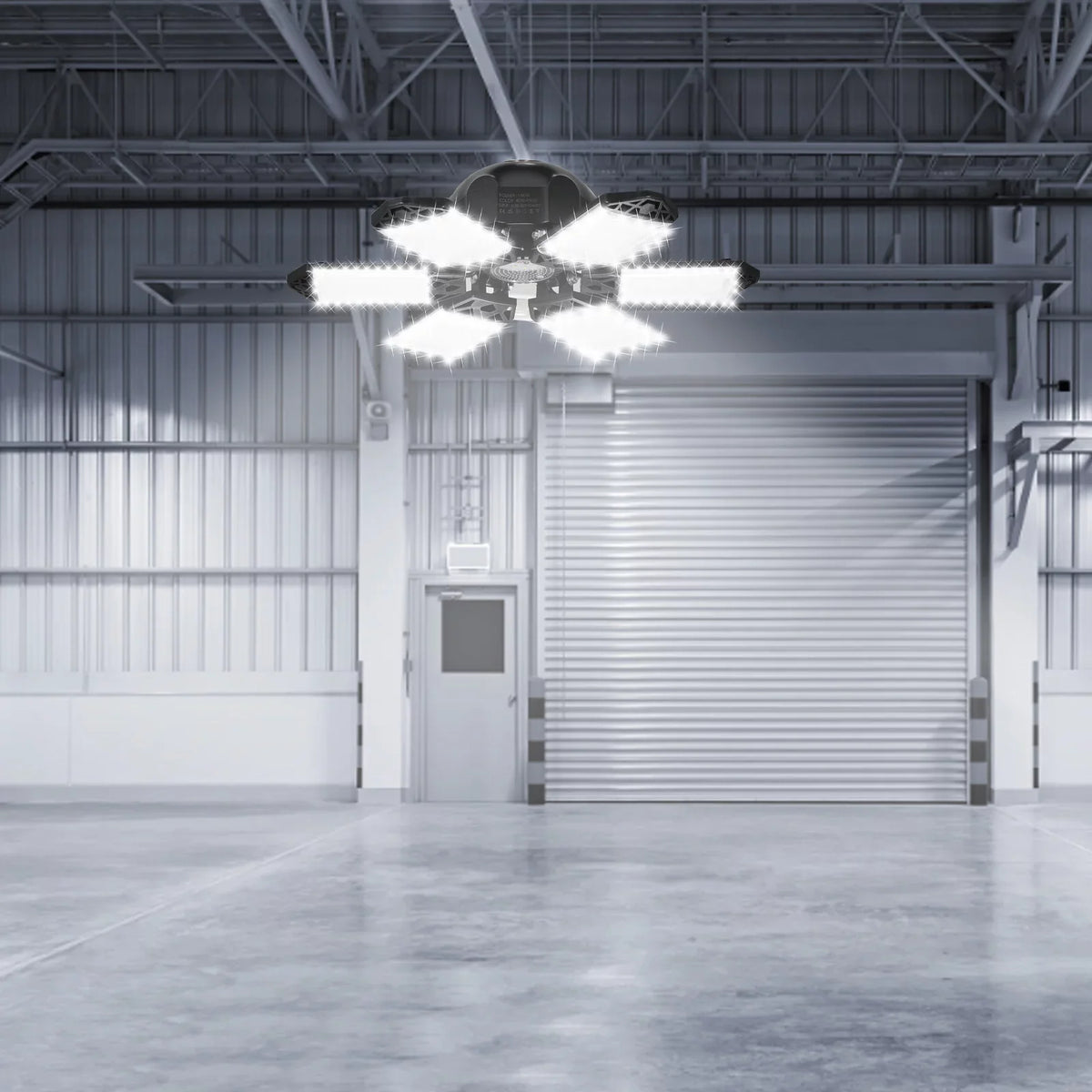 Folding Base with Deformable Adjustable 160W A Workshop 152LEDs 6 Light Basement Garage Gym Kit Ceiling Garage C85-265V Holder Lamp Panels Warehouse 2PCS Neoglint for Foldable Socket E26/E27