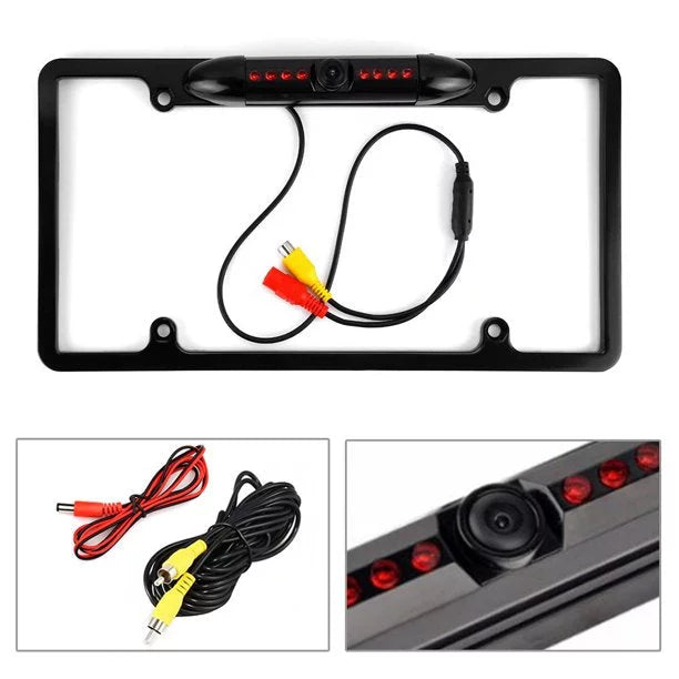 Backup Rearview Frame Plate KWV820BT for Black -V820BT Camera License