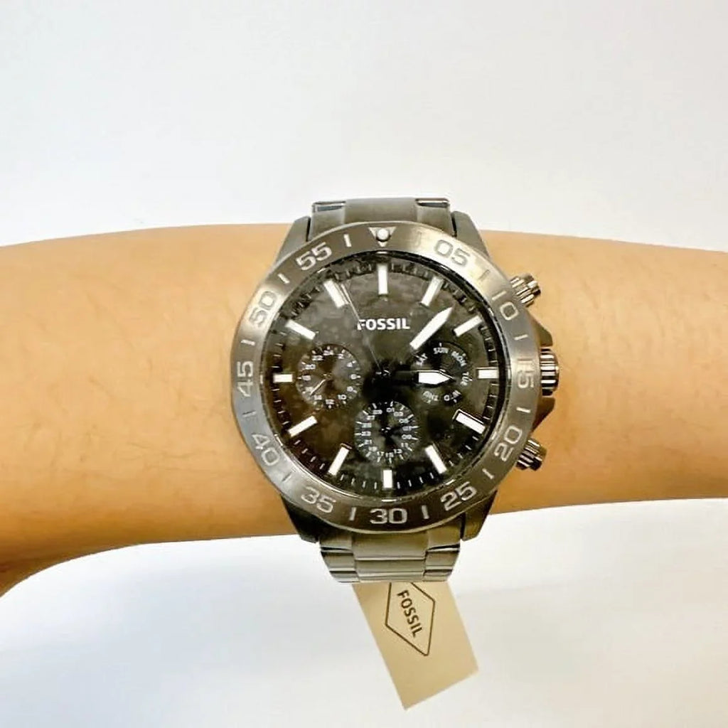 Bannon Stainless BQ2705 Smoke Multifunction Watch Fossil Steel