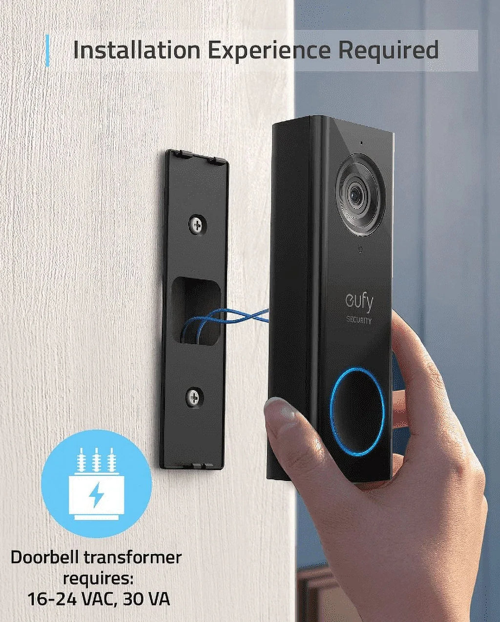 Box Security 2K Doorbell, Eufy Wi-Fi Doorbell T8200 Wires Resolution Video Open