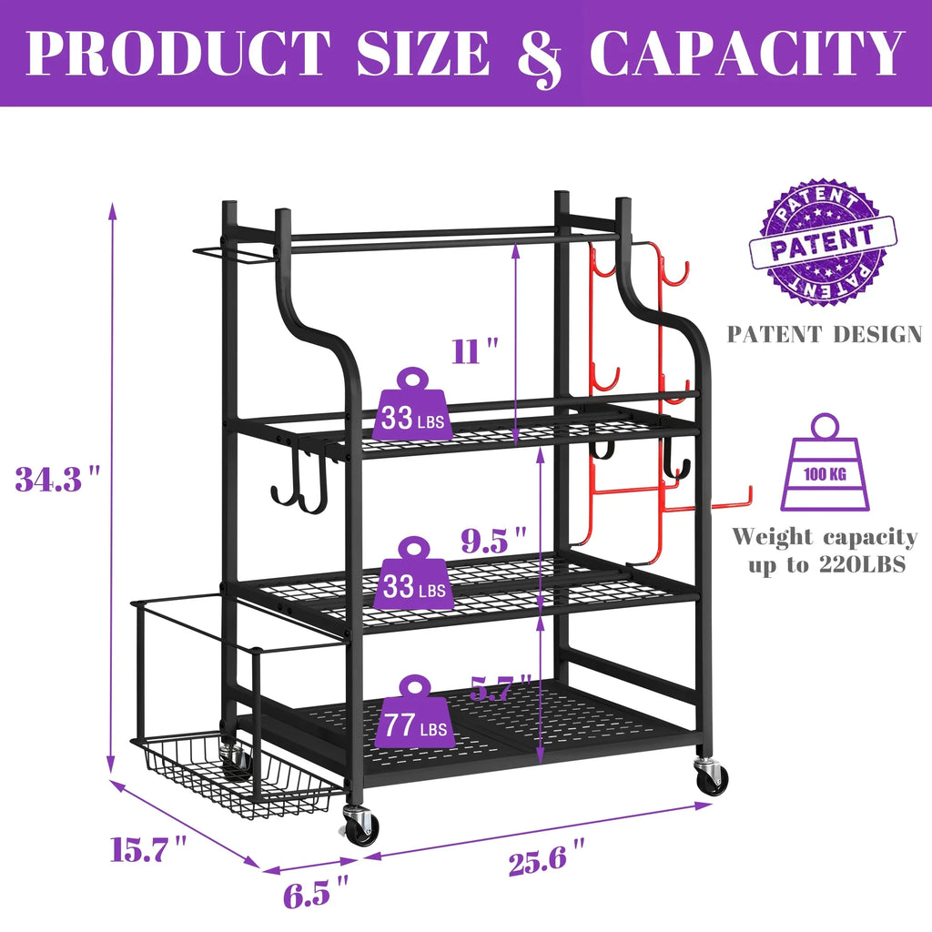 Rack, Workout Mat Storage Hooks Yoga Wheels Storage Mythinglogic Equipment Home Gym with Organizer Racks, Storage