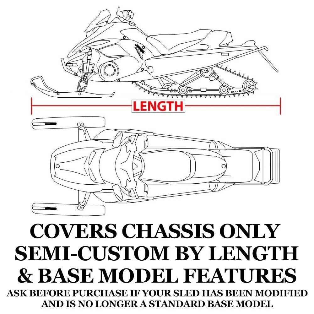Sled model 550, 600 for Snow Trailerable Bombardier snowmobile Denier Doo Snow Ski Fits Gear Machine Shield 2005-2007