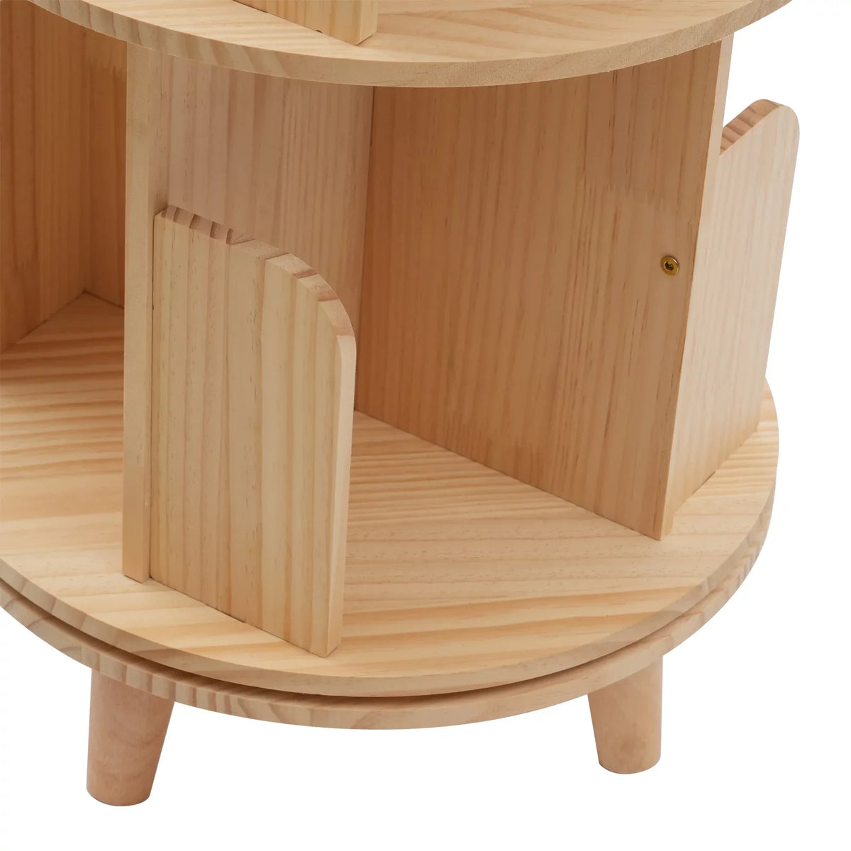 Bookshelf Bedside Standing Wooden Organizer Table Rack Stand Bookcase Floor Storage Rotating Night