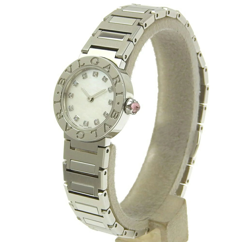 Dial Watch (Like of Mother Battery Pre-Owned Diamond 103095 New) BB23S Pearl 12P Bulgari Shell