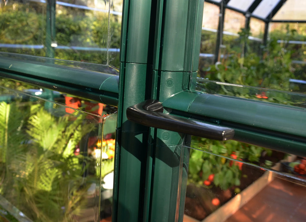 Grand x Clear - Gardener 2 - Greenhouse Canopia Walk-In - 12' Vents 8' Roof with Green Palram