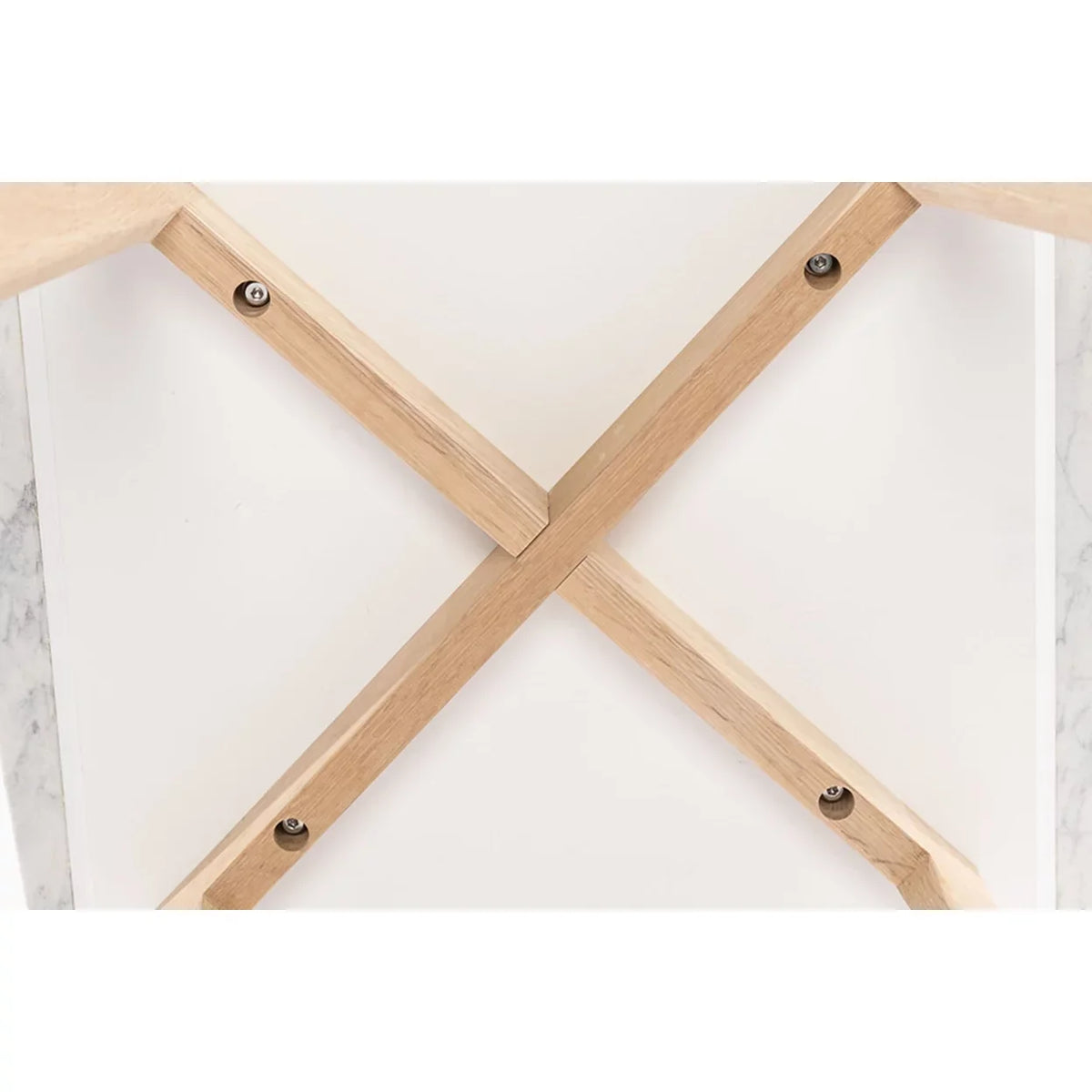 x White Legs Cima 21" Marble Rectangular Oak Carrara Table Italian 12" with